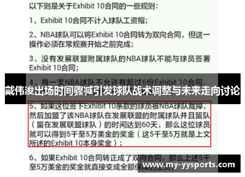 戴伟浚出场时间骤减引发球队战术调整与未来走向讨论 戴伟浚出场时间骤减引发球队战术调整与未来走向讨论