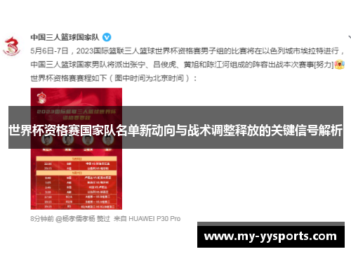 世界杯资格赛国家队名单新动向与战术调整释放的关键信号解析